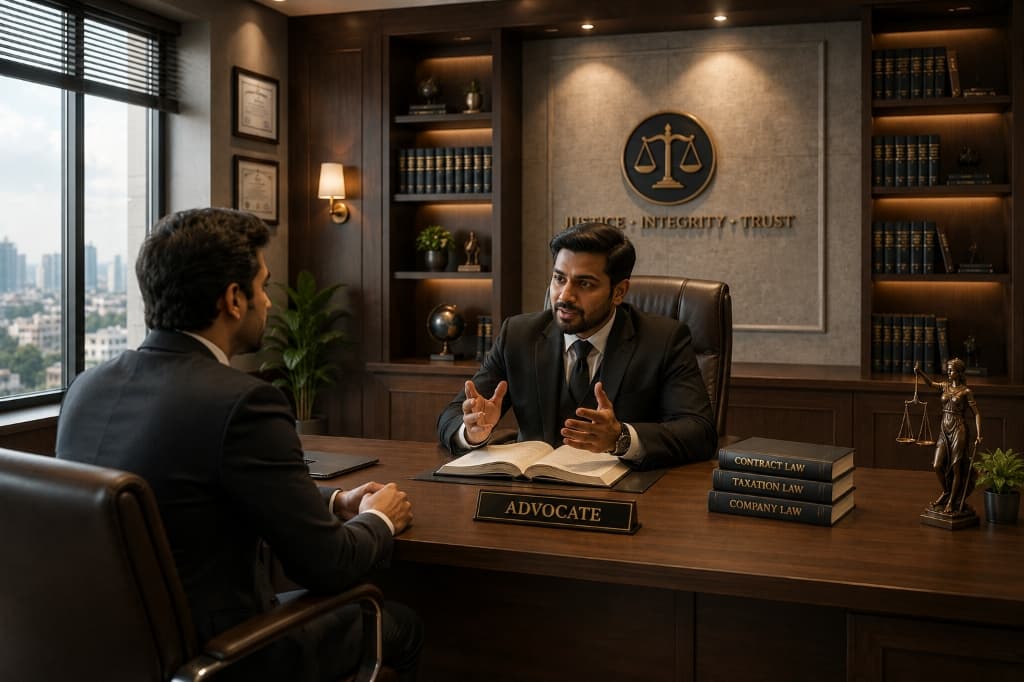 Advocate Piyush Garg consulting live with client